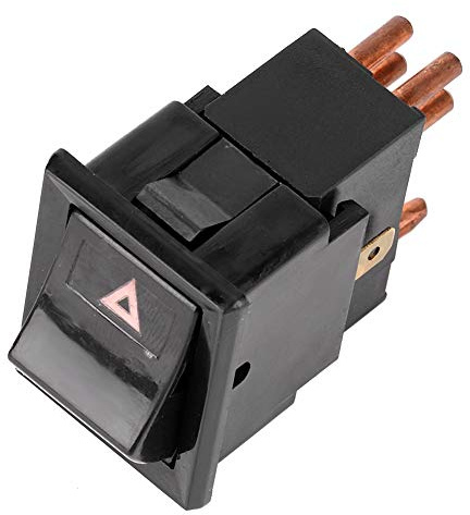 Qiilu Interruptor de advertencia intermitente de emergencia, características estables para Land Rover Defender 90 110 Interruptor de lámpara de advertencia de peligro YUF101490