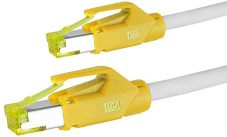 AIXONTEC 30 m CAT 7 Ethernet LAN Kabel 10 Gigabit RJ45 Profi Netzwerkkabel Grau Gelb RJ 45 Hirose TM31 Netzwerkstecker Patchkabel kompatibel CAT.5e CAT.6 A CAT 7 Kat 8 Kabel Router PC Switch PS5