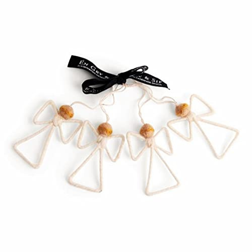 Én Gry & SIF Engel Weihnachtsdeko zum Aufhängen I Hand-Made, Fairtrade I 4 Filzanhänger Weihnachtsengel