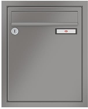 RENZ/Eckrahmen/Unterputz-Briefkastenanlage Einbau-Briefkasten/RAL-Farbe 9007 Volumen 8 L/Dein-Briefkasten.de