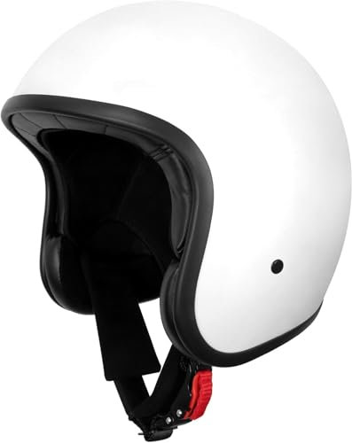 Westt Jethelm Retro Helm ECE 22.06 Zertifiziert Motorradhelm für Herren Damen Roller Helm Moped Helm Mofa Helm Motorrad Halbschalenhelm Chopper Helm für Motoroller