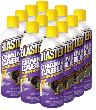 B'laster Long Lasting Chain and Cable Lubricant, 11 oz, Pack of 12
