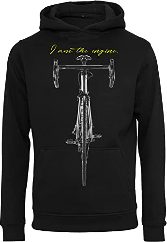 Baddery Sweat à capuche de vélo pour homme « I am the Engine », I'm The Engine, L