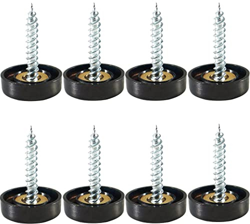 TOP-VIGOR 8Pcs 16mm Mirror Screws, Stainless Steel Brushed Screws Decorative Caps Cover Nails Mirror Nails Black for Mirror Tables Bath Plates Wardrobes Glass Signs