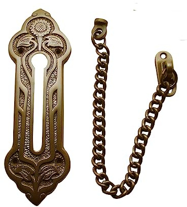 Graf von Gerlitzen Antik Messing Tür Kette Türkette Jugendstil DSQ2A