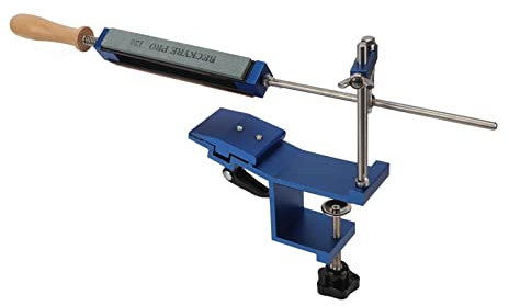 Afilador de Cuchillos Profesional, Afilador de Cuchillos de Precisión con 4 Piedras de Afilar, Diseño Giratorio de 360°, Kit Afilador de Cuchillos de Chef de Ángulo Fijo