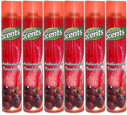 PLUS HOME NATURAL SCENTS AMBIENTADOR SPRAY 750ML FRAMBUESA.PACK DE 6 BOTELLAS