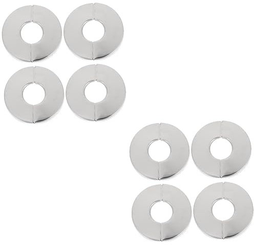 Angoily 2 Sets Platten für Wasserrohre Edelstahl Dekorative Abdeckung Wandhalterung Ersatz für Wasserhahn 4 Stück
