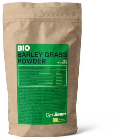 Polvo de hierba de cebada orgánica GymBeam, 200 g