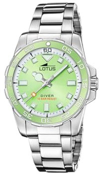 Lotus Damen Uhr Analog Edelstahl 316L Silber - Quarzwerk - Mineralglas hochresistent - 10 ATM wasserdicht - Special Prices 18937/3
