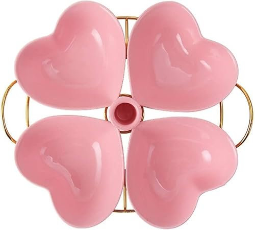 SJZZJSBX Piatto di antipasti Patatine Fritte e Padella per Salse Ristorante dell'hotel Piatto di Snack Piatto di Caramelle e Noci Frutta secca Piatto di Ceramica Insalatiera (Colore: Blu Verde Rosa)