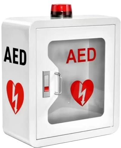 Défibrillateur Aed avec Clé Et Alarme, Armoire Murale, Armoire de Rangement pour Défibrillateur Aed, Boîte D'alarme de Défibrillation Cardiaque pour la Maison, Les Lieux Pub(Color:Modèle à pression B)