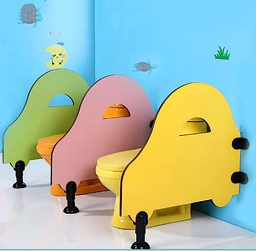 ZNBLSD Sichtschutzwand aus Holz für Toiletten im Kindergarten, wasserdichte Trennwand für Urinale, Trennwand für öffentliche Gesundheitseinrichtungen (3er-Pack)