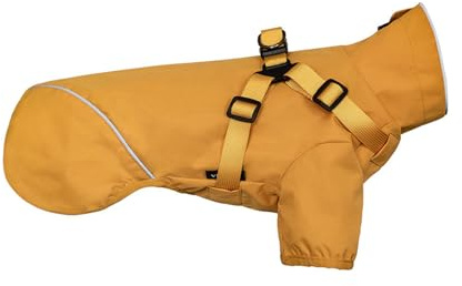 BT Bear Regenmantel für kleine Hunde, Regenjacke mit Geschirr, reflektierender Regenmantel, wasserdichter Hunde-Regenmantel für kleine, mittelgroße Hunde, Gelb, Größe XXXL