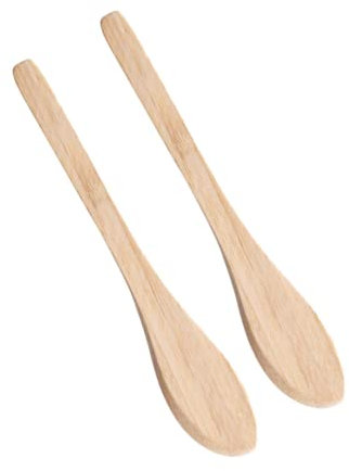 AUTSUPPL 20pcs Bamboo Dumpling Fillings Spoons for Wonton Stuffing Round Shape Kitchen Tool
