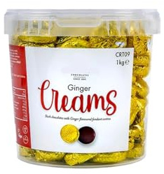 Creams Chocolates - Variety Flavour of Foiled Wrapped Chocolates (1kg, Ginger Cremes)