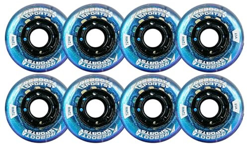 ANWEALTH Inline Skate Rollen Indoor/Outdoor Rollschuh Räder 85A (4er/8er Pack) Rollschuhräder Ersatz Rollschuhräder für den Außenbereich, 8er Pack, 80 mm