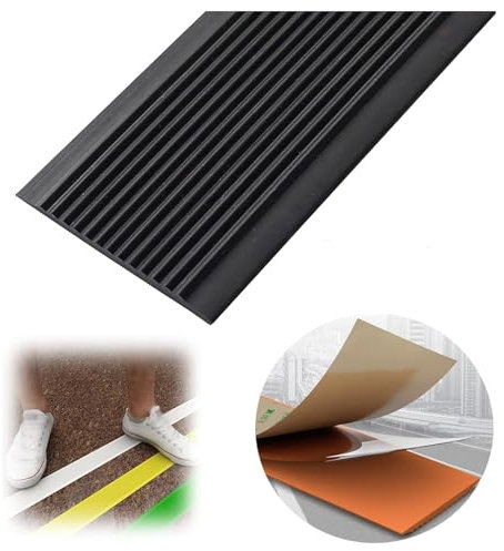 Treppenkantenprofil Kantenschutz Rutschfester Treppenkantenschutz, Treppenkanten-Formteil, starker Kleber für Treppen im Innen- und Außenbereich LLIMEIDP250410(Color:Black,Size:20m/787in)