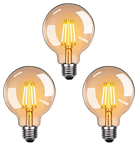 NUODIFAN Edison Vintage Glühbirne, Retro LED Lampe E27 4W Warmweiß 2700K Antike 470 Lumen für Nostalgie und Retro Beleuchtung im Haus Café Bar