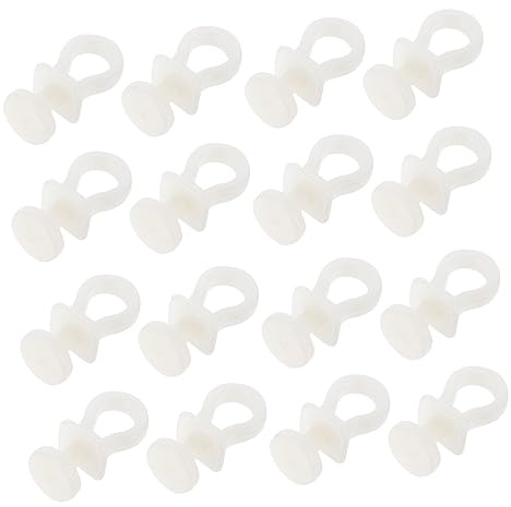 Healifty Rodillos Plásticos Silenciosos para Riel de Cortinas Deslizadores Suaves para Colgar Cortinas Hogar y Oficina Color Beige