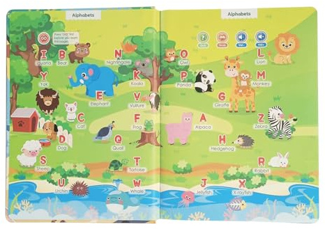 Libros Interactivos Electrónicos Educativos | Libro para Primera Comunicación - 14 Temas 260 Palabras Juguete Electrónico Interactivo De Ortografía Y Habla para Lectura Y Aprendizaje De Idiomas