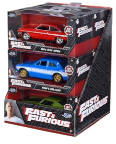 Jada Toys 9324075300W01 - Fast & Furious Bil - Frihjul och Öppningsbara Dörrar, 13,5 cm, Från 3 år, 1 st Bil, Slumpmässigt Urval