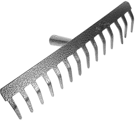 TOYANDONA Rastrello per Foglie in Acciaio Denti Attrezzo da Giardino per Pulizia Accessorio Pratico per Manutenzione Esterna Stile Casuale
