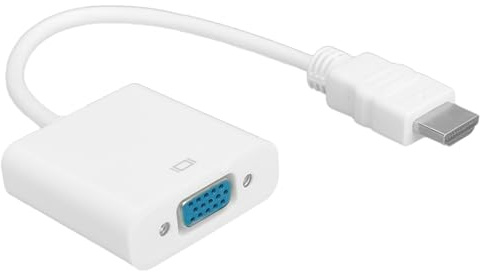 Ejoyous Câble de Convertisseur, Adaptateur VGA Multifonction Portable Résistant à l'usure pour Ordinateur pour Moniteur Projecteur pour Ordinateur Portable (#12)