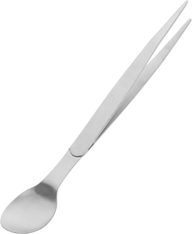YARNOW Probierlöffel Edelstahl 304 20,5cm mit Pinzette und Essstäbchen Integrierter Kleiner Löffel für Köche in Gastronomie und Zuhause