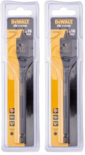 Dewalt DT4766QZ 16 x 152 mm Extreme Flat Wood Drill Bit, DT4766-QZ (Pack of 2)
