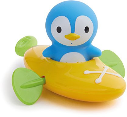 Munchkin - Paddlin Penguin, Aufziehboot mit Pinguin-Spritztier Badespielzeugset