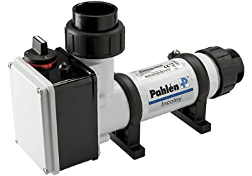 well2wellness® Pahlen Elektroheizer 12kW aus Kunststoff mit Heizstab aus Incoloy Nickel Chrom Legierung | Elektrische Poolheizung mit Regelthermostat für Temperaturen zwischen 0-45°C