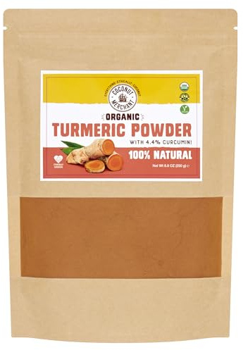 Coconut Merchant Organic Turmeric Powder 250g | Ethically Sourced | Non-GMO | 100% Natural | Vegan | Gluten Free | for curries, soups or Smoothies (250g)