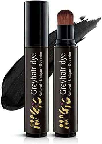 Disposable Coloring Agent To Cover Gray Hair, No-Wash Complementary Color Pen, Semi-permanent Root Hair Coloring, Grey Hair Dye Brush Pens, Natural Herb White Hair Cover Pen Long-Lasting (Black)