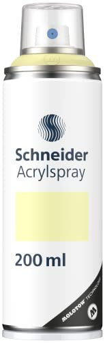 Schneider Paint-It 030 Supreme DIY Acryllack (hochdeckende Sprühfarbe, UV-beständig, 200 ml, Acrylspray für fast alle Untergründe) light yellow pastel | hochdeckender Acryllack, UV-beständig, Acrylspray für fast alle Untergründe, für innen und außen, wasserfest, 1er Pack