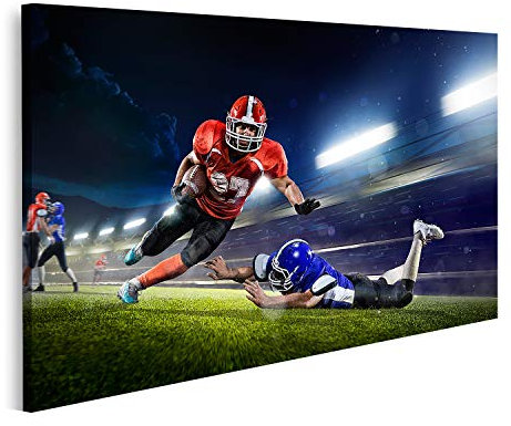 islandburner Bild auf Leinwand American Football Spieler in Aktion auf der Grand Arena Bilder Drucke Kunst Poster Wandbild