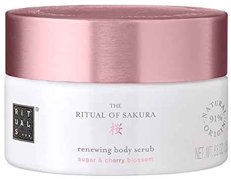 RITUALS Körperpeeling von The Ritual of Sakura, 250 g – Mit Reismilch, Kirschblüten, Kirschstückchen und Tsubaki-Öl – Hautpflegende & Hauterneuernde Eigenschaften
