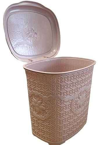 8L Mini Dustbin Office Bathroom Kitchen Waste Paper Bin (Pink)