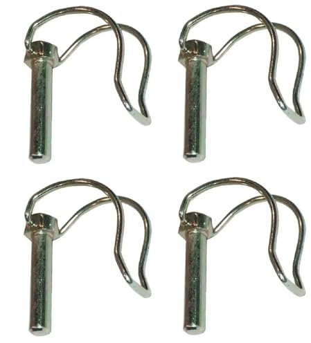 cyclingcolors 4x Perno di Bloccaggio Spine a scatto 6x45mm perni a sgancio rapido molla acciaio anello copiglie tagliaerba tosaerba trattore