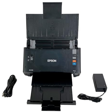 Workforce DS-510 Desktop Sheetfed Color Document Scanner J341A Bundle with Power Supply