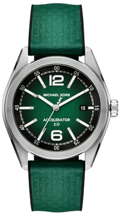 Michael Kors Accelerator 2 Watch for Men, Quartz Three Hand Movement with Fabric Strap