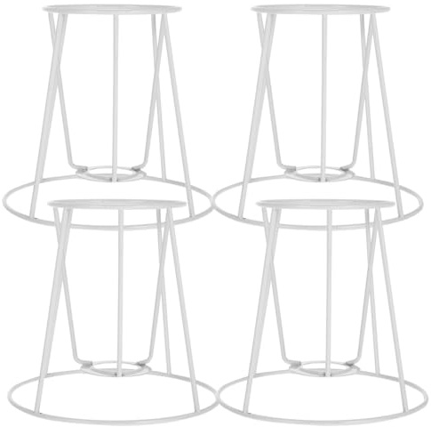 Homoyoyo 4Er Set Lampenschirmgestell Aus Metall Für Tischlampe Diy Konischer Lampenschirmrahmen E14 Halterung Robust Leicht Für Wohnzimmer Und Restaurant