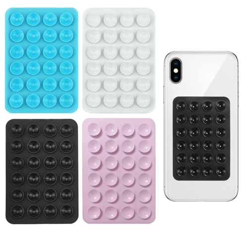 SaunapfHandy Stück Silikon Saugnapf Halterung, Hülle, für Alle Modell, Freihändig für Selfies und Videos - 4 Farben, 5.5x8cm