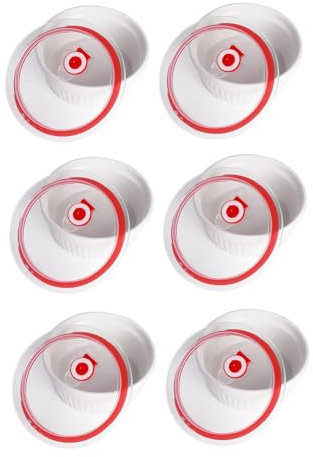 Giwnhvx Lot de 6 ramequins avec couvercles en porcelaine blanche pour crème brûlée et soufflé avec couvercles, 237 ml
