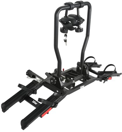 Sport X Hitch Bike Rack, Hitch Bicycle Car Rack for 2 Bikes, Anti-Wobble Locking Tilting Folding Bike Rack with 1¼/2 Inch Receiver for Cars SUVs Trucks, Bike Carrier Platform Fits 16''-29'' Bikes