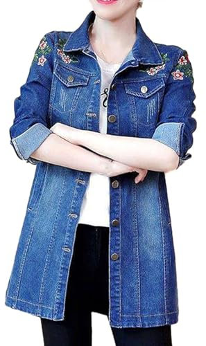 Gilet lungo da donna in denim, giacche di jeans oversize, cardigan estivi, taglie forti, giacca estiva taglia 22, cardigan corto, giacche da viaggio, BU1., XL