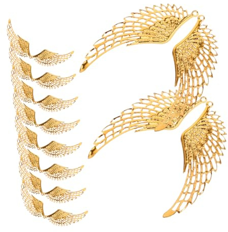 CALLARON 10 Pares De Adornos De Joyería Nupcial Antigua Alas Para Dama De Honor Accesorios Para El Cabello De Novia Tocados Decoración De Tocados De Novia Accesorios De Aleación De