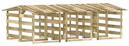 Pérgolas con techo 6 unidades. 100 x 90 x 100 cm de madera de pino impregnada verde, duraderas y resistentes a la intemperie para su jardín, ideales para terrazas y exteriores