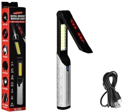 dijiusidy Wiederaufladbares LED Arbeitslicht mit 2000 mAh Akku mit großer Kapazität ABS Wiederaufladbares LED Arbeitslicht Magnetisches Arbeitslicht