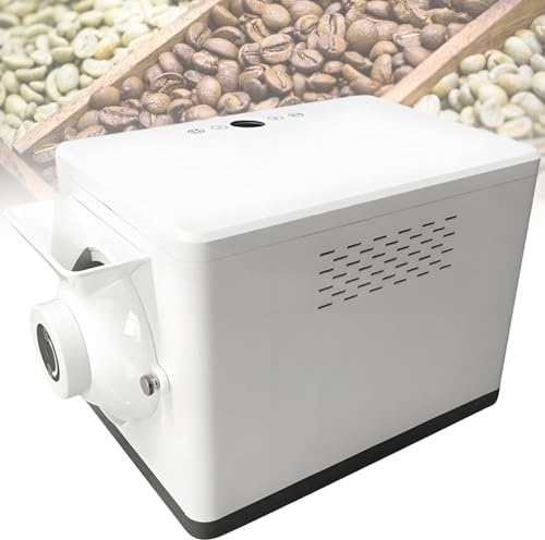 vnmudzeo TorréFacteur De Café éLectrique 1 600 W, Chauffage par Tambour à 360°, TorréFacteur De ChâTaignes 1 000 G White